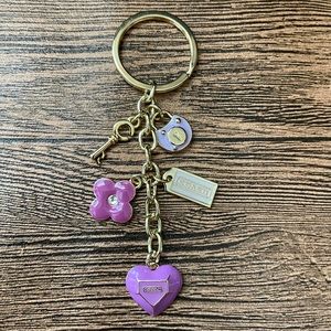 Coach purple keychain